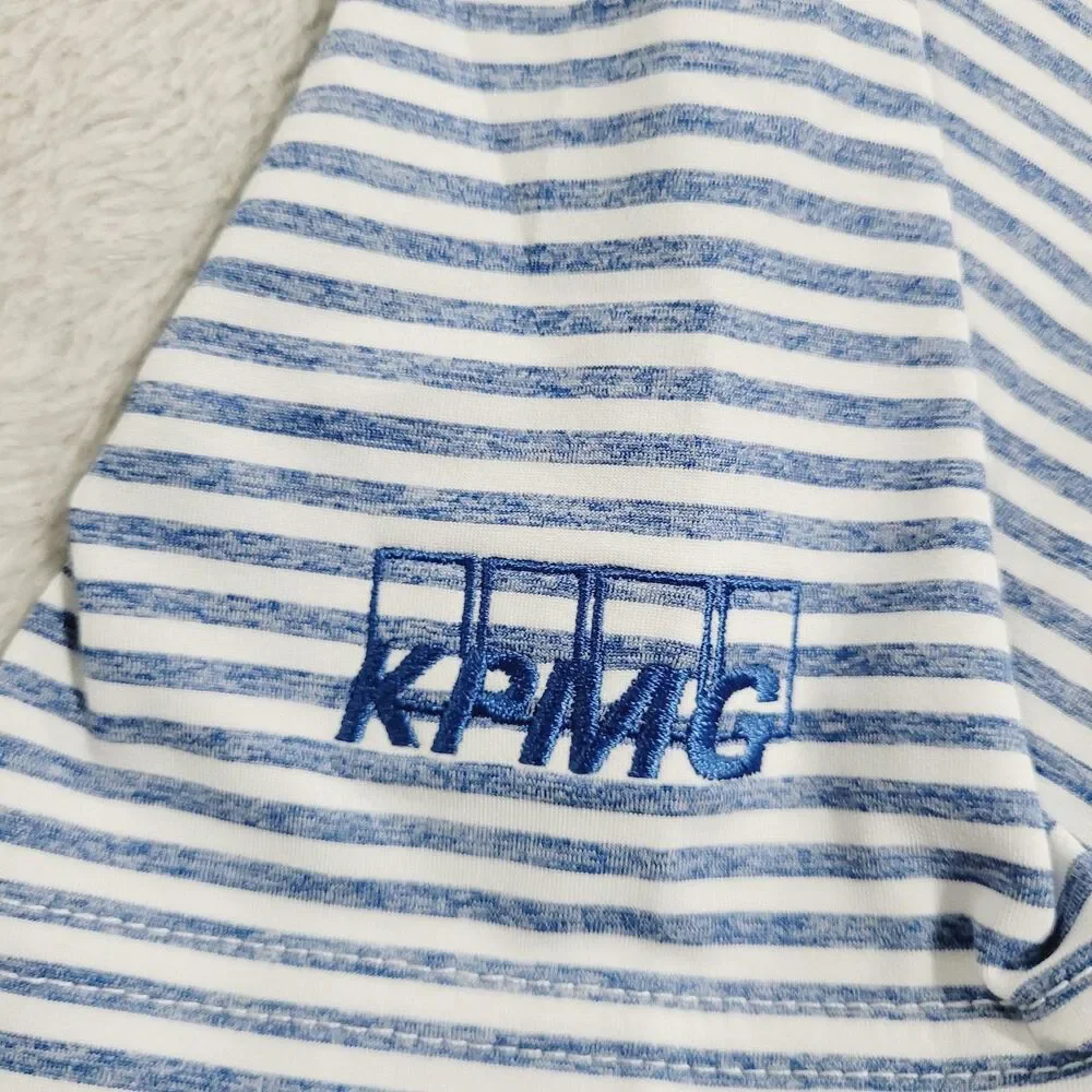 KPMG Womens PGA Shirt Polo Mens Large Blue Golf Vineyard Vines Performance